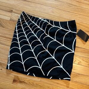Kreepsville666 spiderweb mini skirt